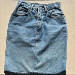 Vintage Denim Midi Skirt